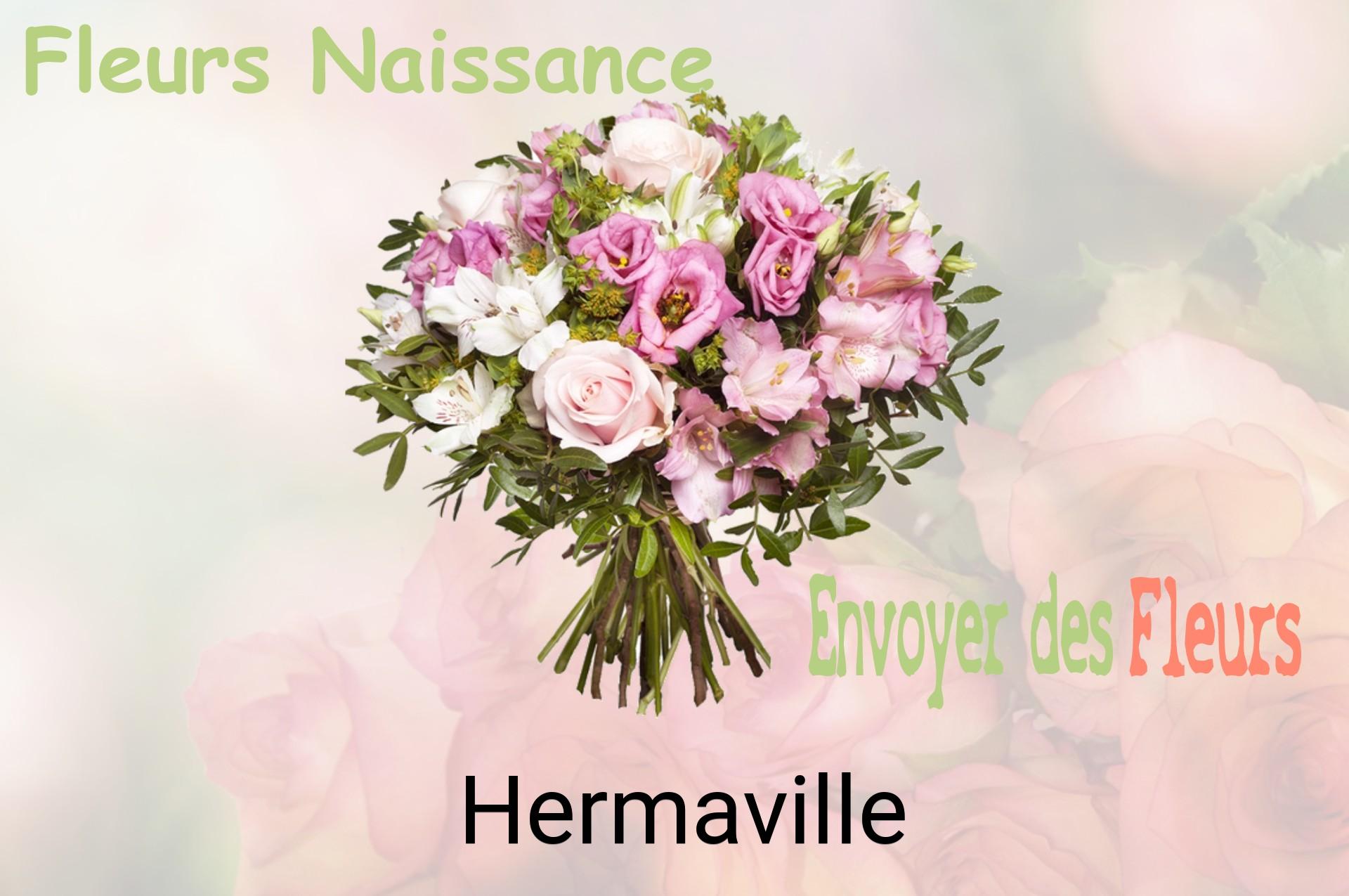 Bouquet de fleurs de naissance livré à Hermaville